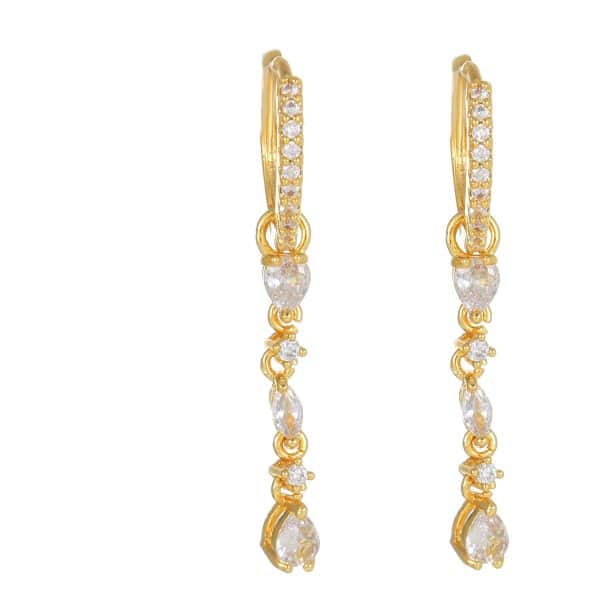 Women's Fashion Geometric Zirconia Earring Set