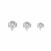 Simple All-match Ins Style Sterling Silver Earring Set