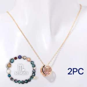 Natural Stone Beaded Necklace Set