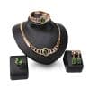 Wedding Accessories Four-piece Set, Necklace, Earrings, Bracelet, Ring Set