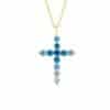 Hot Sale S925 Sterling Silver Necklace Women's High-grade Blue Zircon