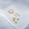 3 Piece Set Of Cold Wind Micro-inlaid Zircon Non-hole Ear Clips