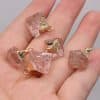 Natural Stone Semi-precious Stone Square Pyramid Crystal Pendant