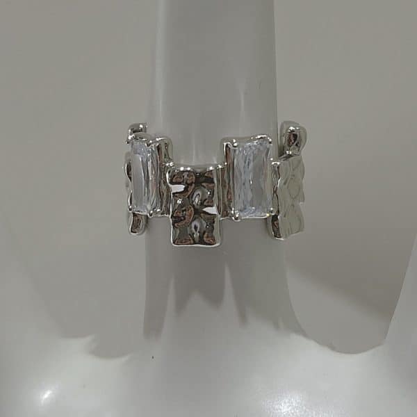 Cross Zircon Ring Ins Women's Special Interest Design Open Gemstone Ring