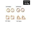 Personality Creative Geometric Ear Jewelry Round Square Pearl Earring Set