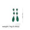 Drop-shaped Crystal Glass Jewelry Long Earrings