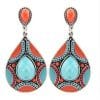 Bead Pattern Resin Water Drop Earrings