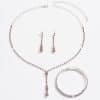 Fashion Elegant Wedding Bridal Gown Photography Jewelry Earrings Necklace, Bracelet Set