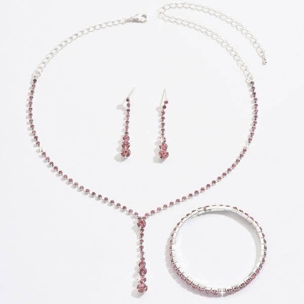 Fashion Elegant Wedding Bridal Gown Photography Jewelry Earrings Necklace, Bracelet Set
