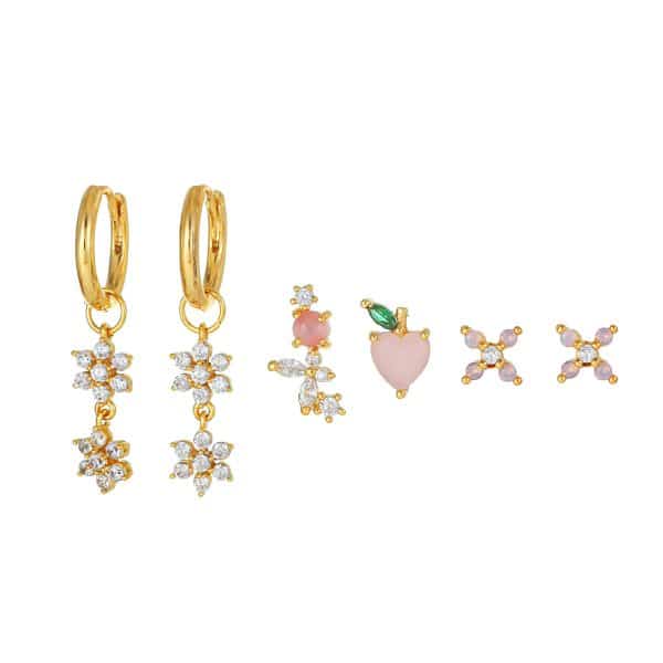 Women's Fruit Ear Studs Six-piece Set