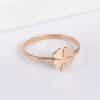 Women's Stainless Steel Lucky Four-leaf Clover Ring