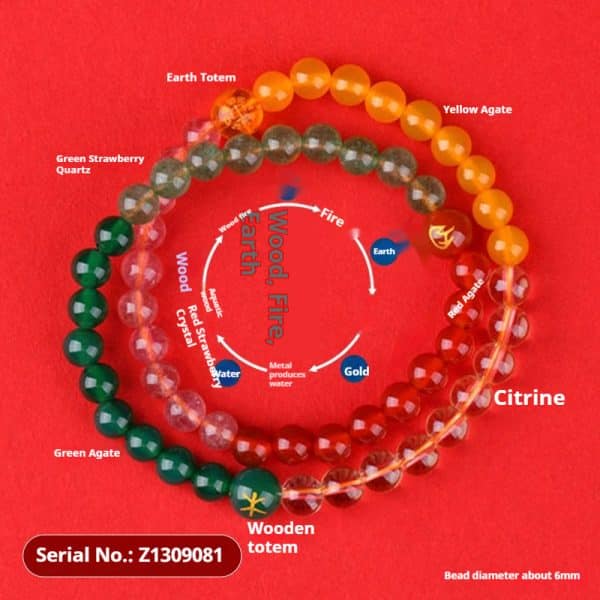 Three-attribute Gold Water Soil Bracelet For Men And Women