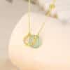 Women's Sterling Silver Bamboo Joint Peace Buckle Necklace