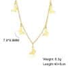Cut Glossy Butterfly Pendant Clavicle Chain Stainless Steel Necklace