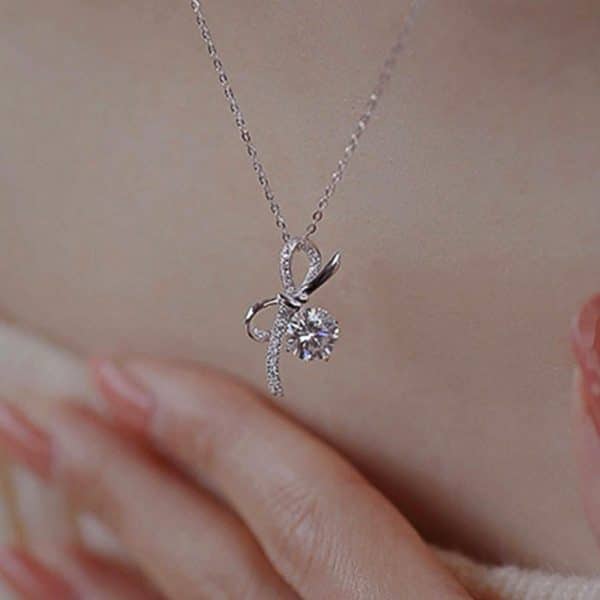 EU And South Korea Bow Necklace For Women Delicate Lady