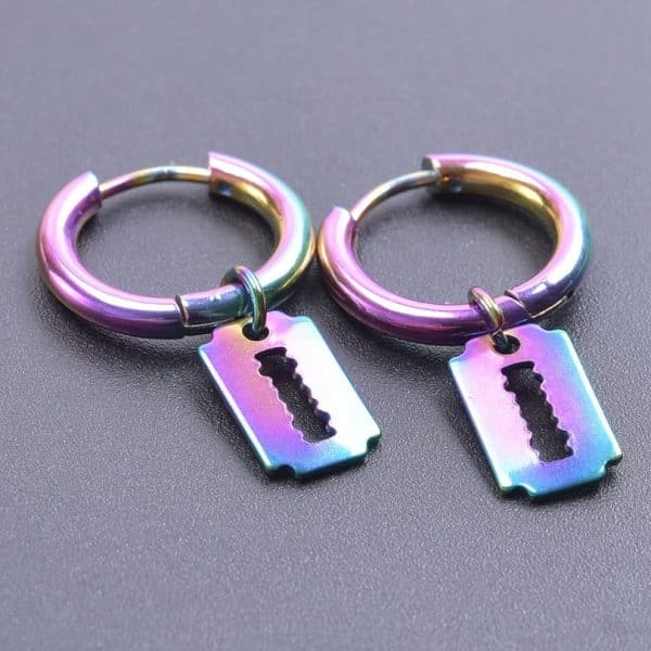 Colorful Steel Titanium Tassel Drop Earrings
