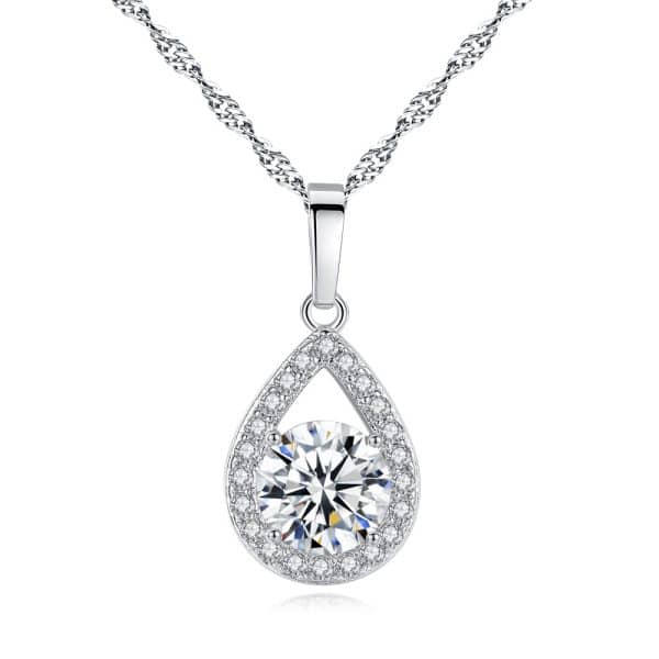 Water Drop Zircon Set Necklace Angel Tears Micro Inlaid Jewelry Set