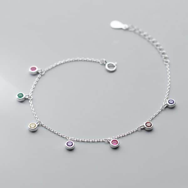Simple Geometric Round Ornamental Stone Tassel Elegant Graceful Hand Jewelry