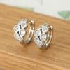 High-grade Circle Inlaid Zircon Female Earrings Light Luxury All-matching
