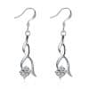 Crystal Spiral Drop Earrings