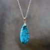 Emperor Stone Water Drop 18K Gold Plating Chain Pendant Necklace