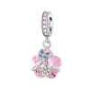 925 Sterling Silver Charm Ocean Starfish Crab Turtle Crystal Flower Bead Charm