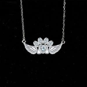 Fashion Personality Heart-shaped Pendant Ornaments Cute Dog's Paw All-match Women's Necklace