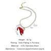 Colored Glaze Beaded Stainless Steel Dopamine Color Indie Necklace