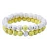 Men's Women's Natural Stone Bead Bracelet Frosted Stone