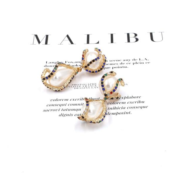 Baroque Pearl Earrings Fashion Drop Shape