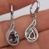 Women's Colorful Topaz Drop Earrings With Diamonds