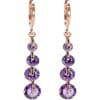 18K gold-plated diamond drop earrings
