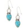 Vintage ethnic water drop blue stone earrings