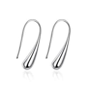 Women's Silver Water Drop Ear Hook