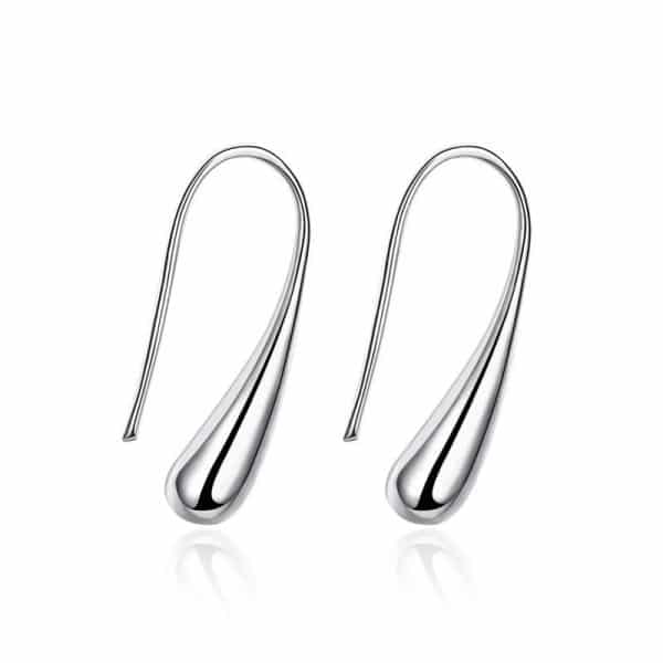 Women's Silver Water Drop Ear Hook