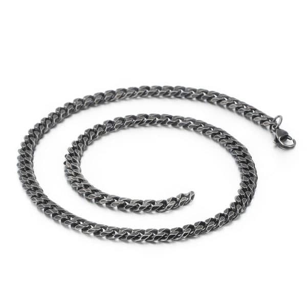 304 Stainless Steel Vintage Charm Men's Edging Chain Necklace