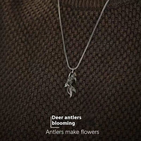 Antler Flower Necklace Men's Pendant Niche Ruan Shuai
