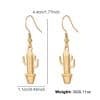 Enamel Drop Oil Cactus Earrings Fashion Retro