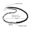 Stainless steel natural stone necklace