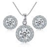 Zircon Necklace Earring Set