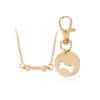 2pcs Set Dog Bone Matching Charm Necklace & Keychain Jewelry
