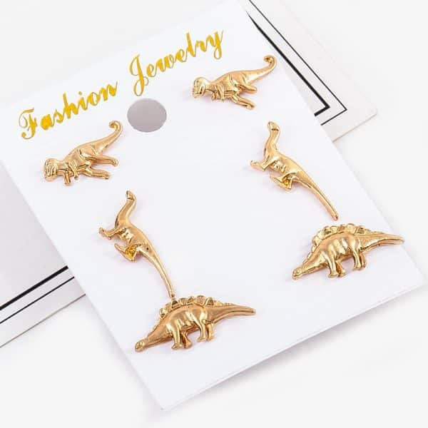 Small Animal Dinosaur Set Personalized Earrings