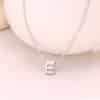 18k Gold Titanium Steel Necklace With 26 English Letters