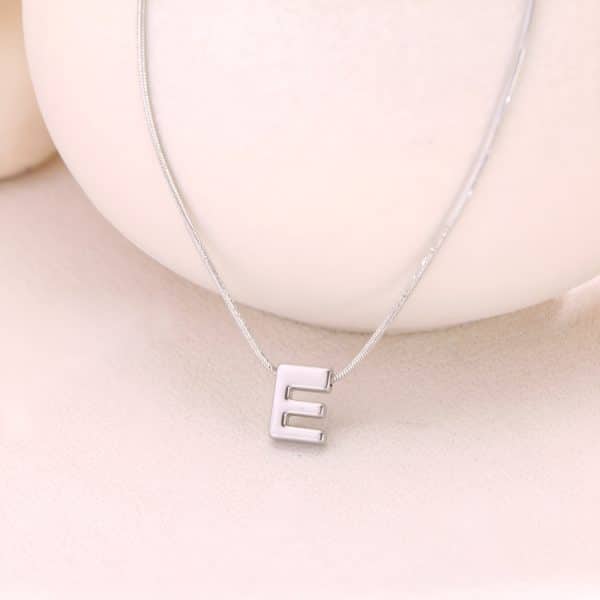 18k Gold Titanium Steel Necklace With 26 English Letters