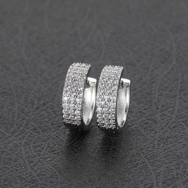 Personalized Micro-set Three Row Stud Earrings