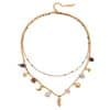 Vintage Bohemian Style Natural Gravel Double-layer Accessories Hippo Pendant Twin Necklace