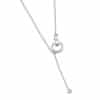 Silver Necklace Moissanite Interlocking Pendant For Women
