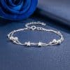Silver-plated Small Star Bracelet Women's Fashion Double Layer