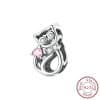 925 Sterling Silver Charm Vintage Cross Celtic Knot Crystal XINGX Bead Pendant