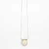 European and American style jewelry, snake leather chain, long green stone, white stone round inlaid necklace